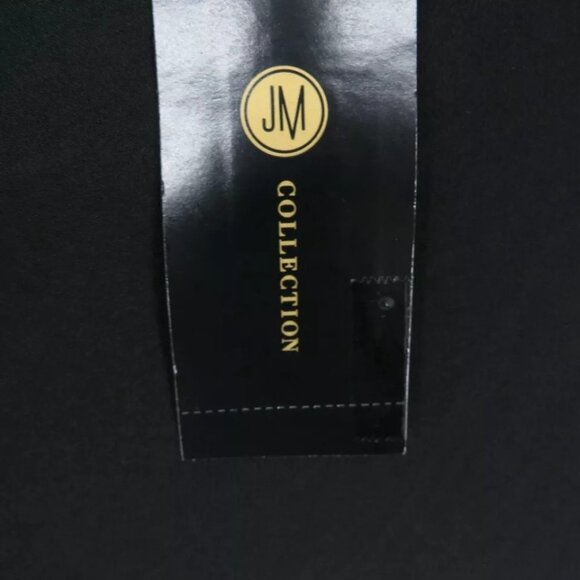 JM Collection Black Top Lattice Sleeve Detail Medium NWT $54.50 - Picture 6 of 7